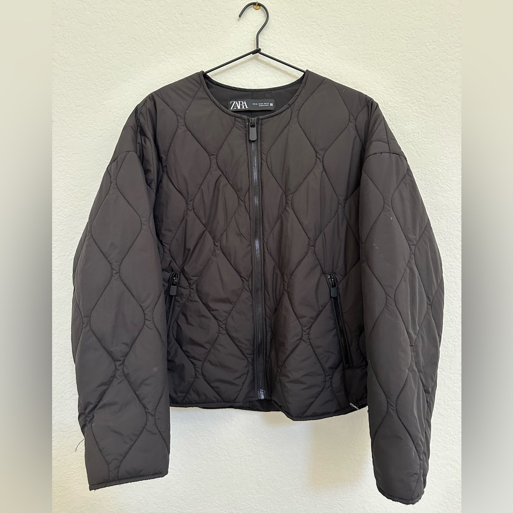 Zara quilted puffer jacket